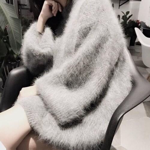 New mink cashmere sweater fashion thickening, free shipping