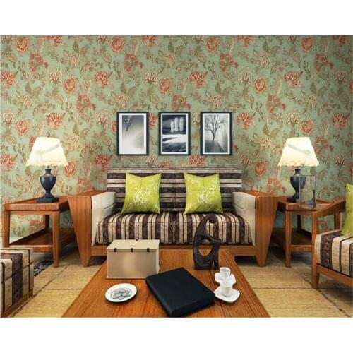 Beibehang Classic fashion big flower wallpaper classic bedroom background Southeast Asia pure paper papel de parede 3d wallpaper