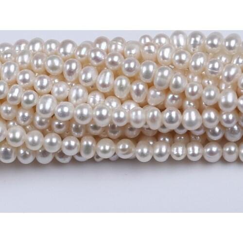 Wholesale 3-4mm Freshwater Potato Shape Pearl Strings
