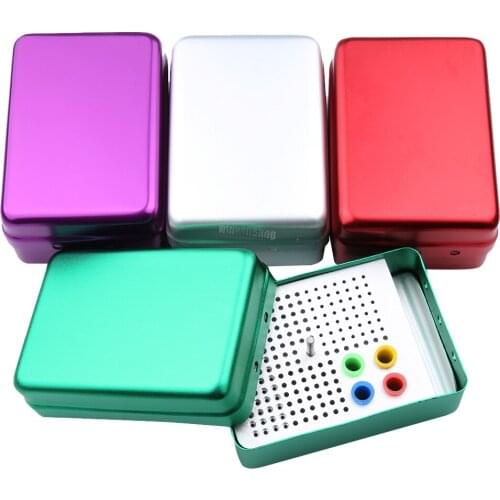 180 Holes Dental Bur Box Sterilization Organizer FG Burs Holder Autoclave Disinfection Box Dental Endo Box For Dental Lab