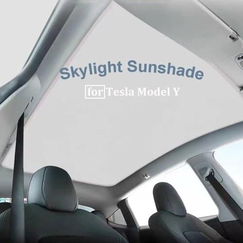 Front Rear Sunroof Sun Shades Glass Roof Sunshade For Tesla Model Y 2021 Windshield Skylight Blind Shading Net Car Accessorie