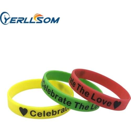 YERLLSOM 200pcs/Lot High Quality Wholesale Custom Bulk Cheap Silicone Wirstbands printed Hebrew Silicone Bracelet S20052701