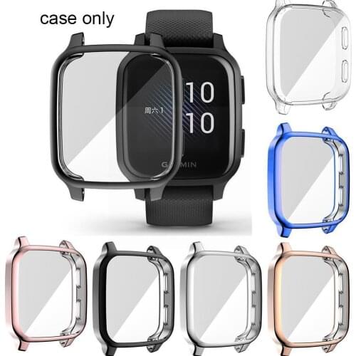 1Pc Electroplating TPU Transparent Cover Music Smart Protective Full Screen Cover For Garmin Watch SQ Suitable Venu C8S5