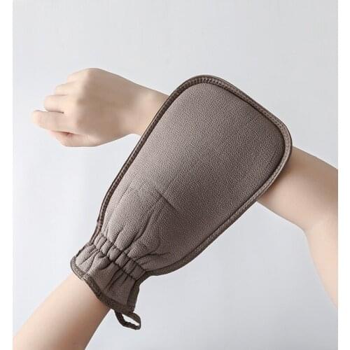 1pcs Shower Scrub Bath Towel Plant Silk/Cotton Yarn Bathing Gloves Pure Color Exfoliating Bathroom Accessories Double Sided
