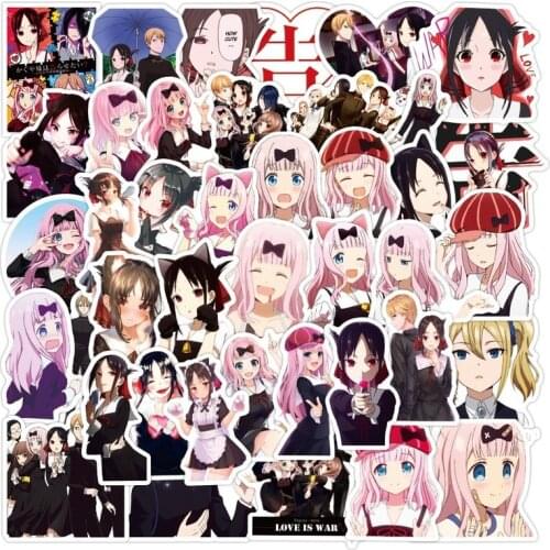 10/50PCS Anime Love Is War Chika Fujiwara Stickers for DIY Girl Stationery Laptop Phone Guitar Suitcase Cute Kaguya Sama Sticker