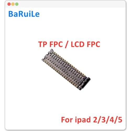 BaRuiLe 10pcs LCD Touch Screen Connector for iPad 2 3 4 5 Air Digitizer Glass FPC TP on Logic board MotherBoard Flex Cable