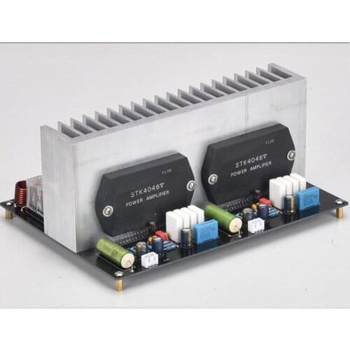 120W X2@ 8Ω brand new STK4046V fever thick film finished HIFI power amplifier board with heatsink