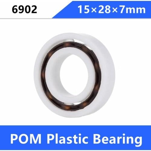 20pcs 6902 15*28*7mm POM Plastic Deep Groove Ball Bearing with Glass balls Nylon Cage 15×28×7mm