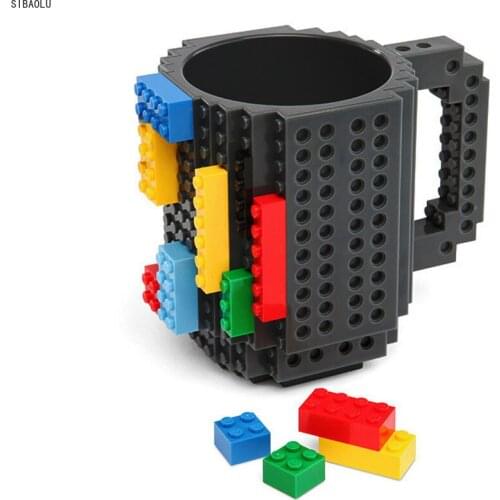 350ML Mug Cup for Milk Coffee Water Build-On Brick Type Mug Cups Water Holder Building Blocks Design Gift