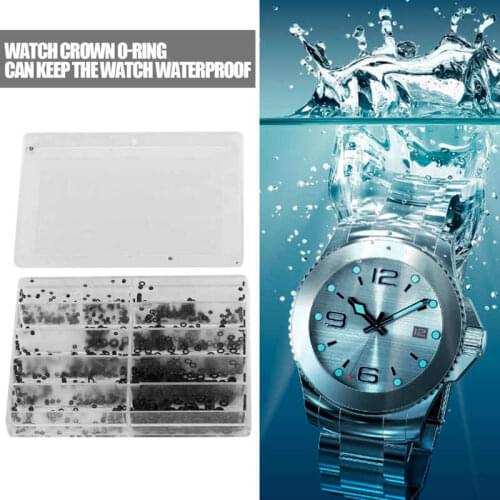 800pcs / box Rubber Watch Crown O-Ring Watch Head Waterproof Seals Watch Repair Tool Accessory for Watchmakers