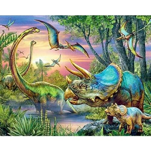 5D Full diamond painting animals Scenery diamond Mosaic embroidery Dinosaur Cross Stitch diamond Draw Home decoration painting