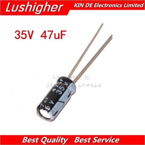 50PCS 35V47UF 5*11mm 47UF 35V 5x11 mm Aluminum Electrolytic Capacitor DIP