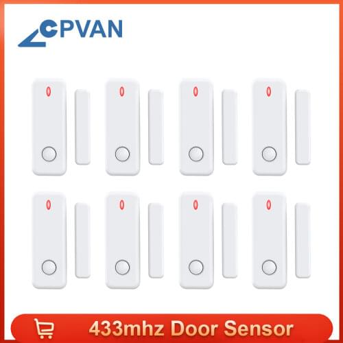 CPVAN Tuya Smart Door Sensor Door Open/Closed Detector 433MHz Tamper Alarm Sensor for WiFi GSM 3G 4G Home Security Alarm System