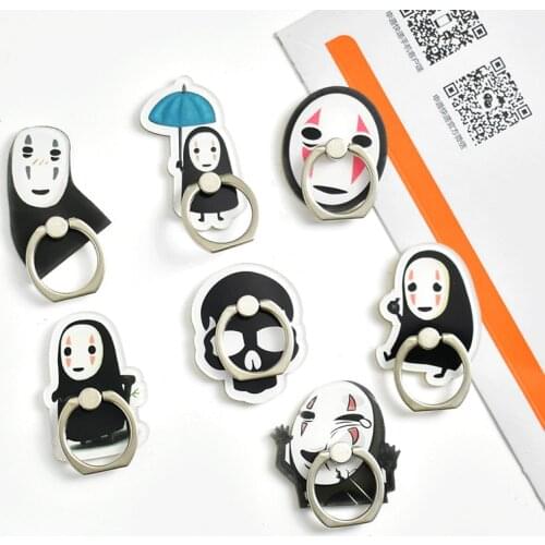 New Arrival 1 Piece ABS Cartoon No Face Man Mobile Phone Holder Stand Cool Skull Phone Holder Ring for iPhone Xiaomi Huawei