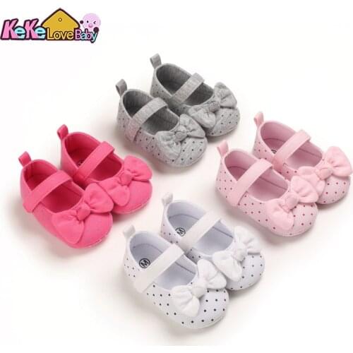 Baby Shoes Baby Girl Soft Shoes Soft Comfortable Bottom Non-slip Fashion Bow Shoes Crib Shoes