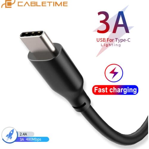 CABLETIME Type C 3A Cable USB Data transmission Cable Fast Charging for Mobile Phone LG Huawei Xiaomi Nokia USB Charging C276