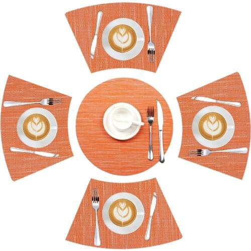 Dining Table Mats Round Heat Resistant Insulation Non-slip Durable Washable Pad Decor Placemats Kitchen Decoration Accessories