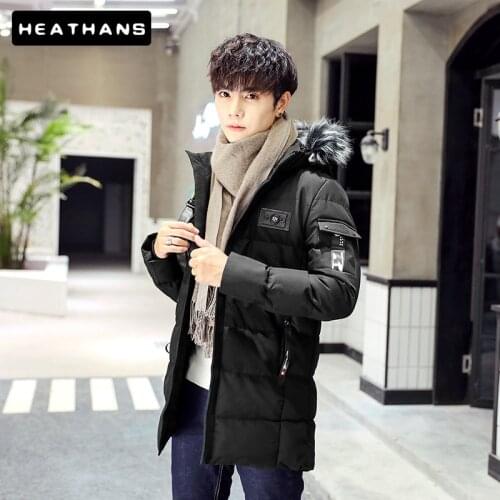 -30 Degess Winter Thicken Warm Padded Mens White Duck Down Jacket Male Long Parka Casual Fur Collar Hood Down Parka Men Clothes