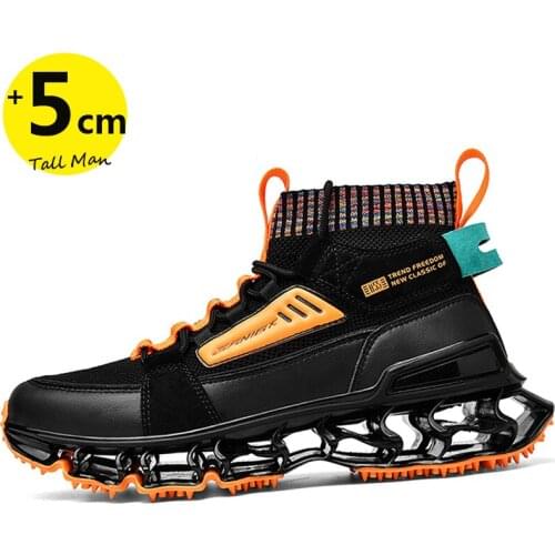 Man Sneakers Elevator Shoes Height Increasing Shoes High Top Blade Series Sports Shoes Cushioning Running Shoes 5CM