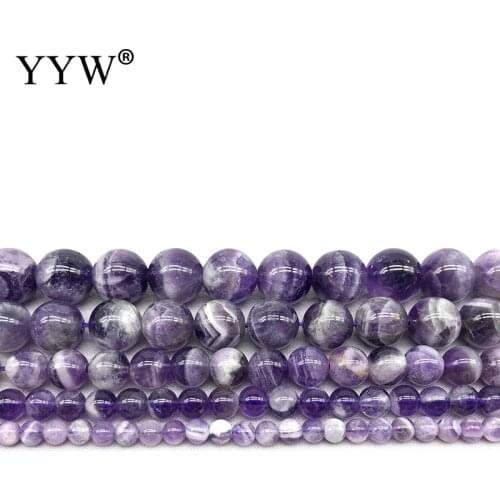Natural Amethysts Beads Round Polished Beads For Jewelry Making Diy Bracelet Necklace Material 4/6/8/10 Mm Strand 30-90pcs