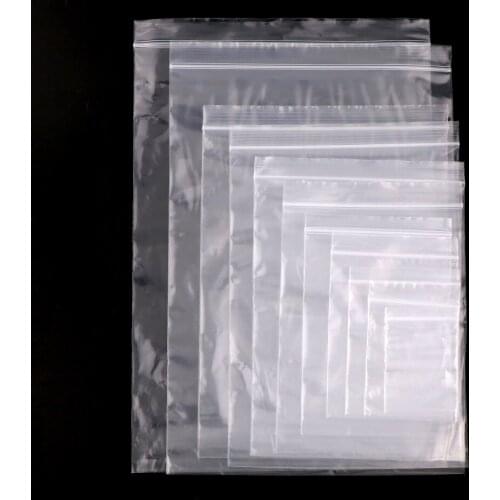 30-100pcs/bag Transparent Ziplock Plastic Bags Jewelry Reclosable Storage Bulk Bag Vacuum Poly Clear Bags Packaging Wholesale