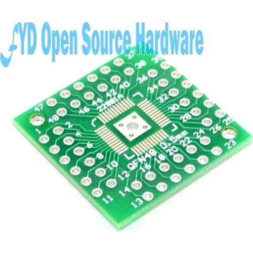 10pcs 0.5mm QFP44 LQFP48 QFN44 QFN48 turn DIP44 DIP Adapter plate
