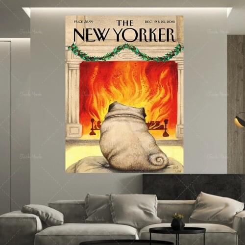The New Yorker Dog prints New Yorker print New Yorker poster New Yorker home decor