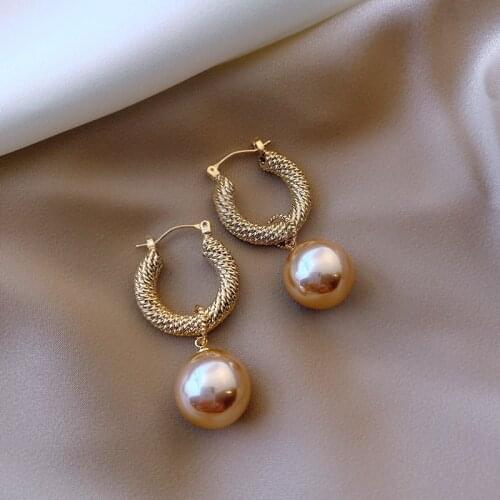 Earrings for Women Metal Pearl Ball Women Dangle Earrings Elegant Drop Earrings Jewelry Accessories Wholesale