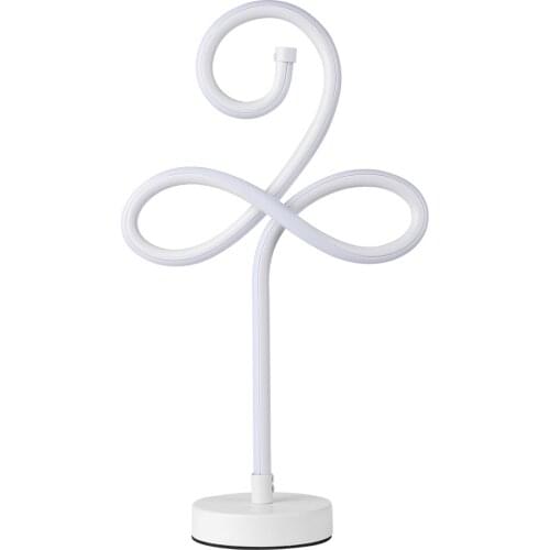 Modern Table Lamp Spiral Acrylic LED Curved Strip Design Night Lamp Decoration Bedroom Bedside Lamp Decor Warm/Cold Light