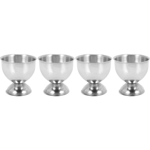 Egg Cup,Egg Tray Stainless Steel Soft Boiled Egg Cups Holder Stand Dishwasher Safe (4 Packs)