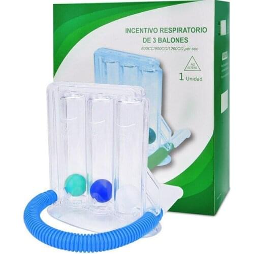 New Arrive Breathing trainer vital capacity exercise function respiratory exerciser three instrument lung ball breathing L8E7