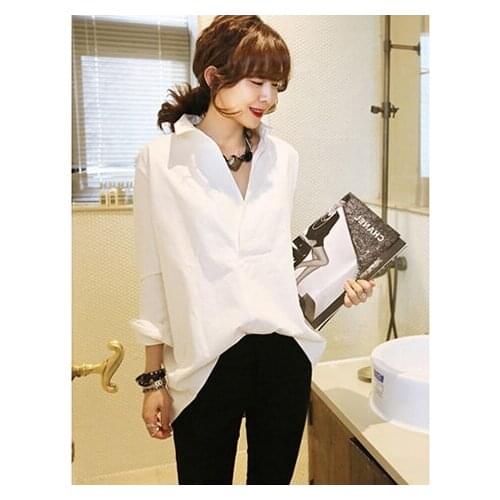 Spring Women New Women Long sleeve Loose Cotton Blouses large size cotton pullover shirts Korean office shirts Blusas