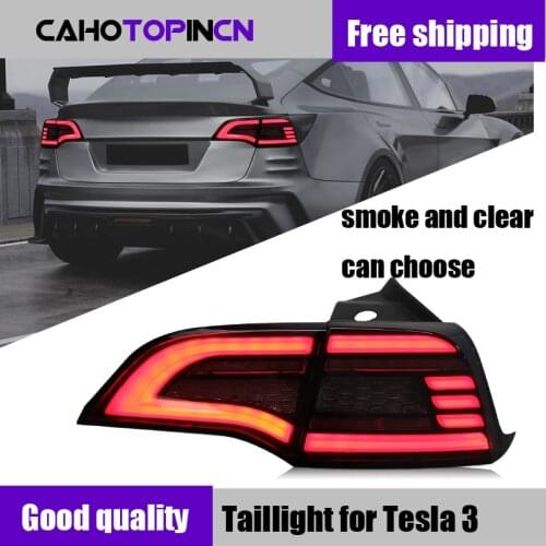 Car Styling Tail Lights Taillight For Tesla Model 3 Y 2016 - 2021 Rear Lamp DRL + Dynamic Turn Signal + Reverse + Brake LED