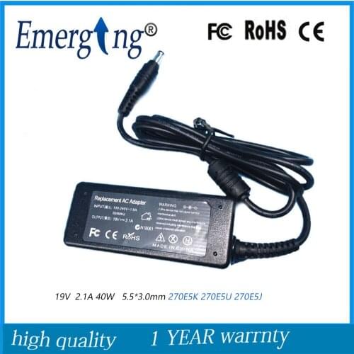 40W 19V 2.1A 5.50*3.0mm Charger Supply Laptop Adapter For Samsung 270E5K 270E5U 270E5J