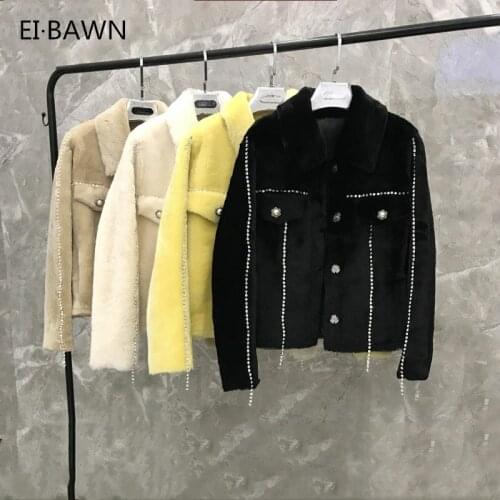Real Pure Natural Fur Winter Jacket Women Clothes 2020 Korean Elegant Real Fur Coat Wool Jacket Sheep Shearling Fur Coats