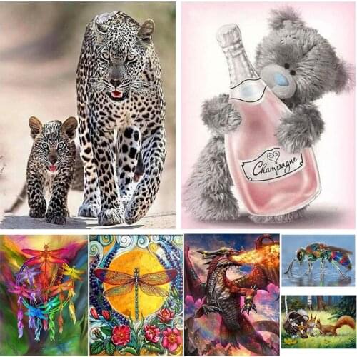 Animals full bear,eagle,dragon 5D diy embroidery pattern mosaic diamond painting street crafts 3d cross stitch kits room decors