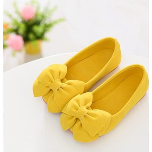 1 Pair Princess Girls Shoes Bow Flat Shoes Casual Party Children Toddler Kids Flower Shoes