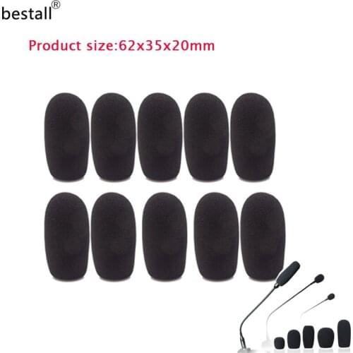 10pcs size/62x35x20mm headset foam microphone cover telephone headset mic cover microphone windscreen windshied headset foam