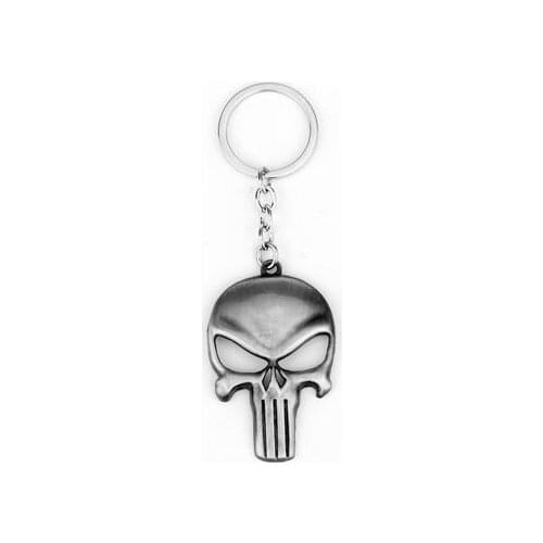 100pcs/lot Skull Keychain Alloy Black/Sliver/Bronze Skull key ring skeleton keychain