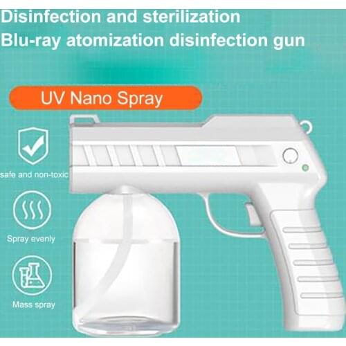 500ML Wireless Sanitizer Sprayer Wireless Nano Blue Light Steam Disinfectant Spray Gun USB Charging Humidifier For Home Office