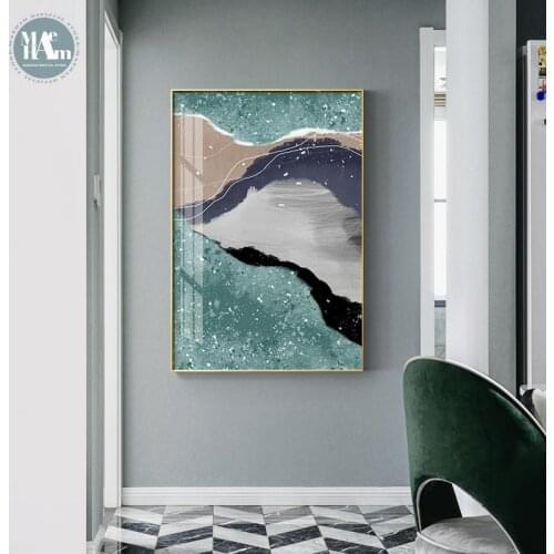 Abstract Green Watercolor line Canvas Art Paintings For Living Room Bedroom Porch Posters And Prints Wall Poster Morden Decor