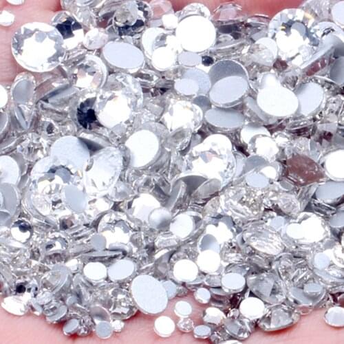 Non Hotfix Crystal Rhinestones For Nail Art Decoration 1440pcs ss3 1.3-1.5mm Crystal Clear Color Round Strass Stones Diy Garment