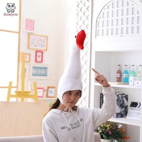 BOLAFYNIA Old goose photo props hat plush toy hat stuffed toy cap