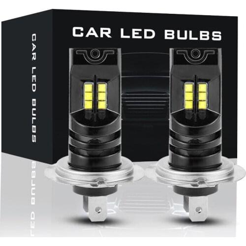 DHL 100Pcs 50Pair Car XPD 2525 12LED H7 LED 12LED 24W Headlight Fog Light Bulbs 1000LM 6500K Auto Headlamp 12V 24V