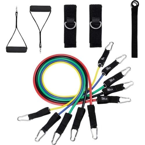 Fitness Resistance Bands Workout Exercise Set Pull Up Elastic Band Door Anchor Muscle Grip Training Kit Handles Straps Equipment