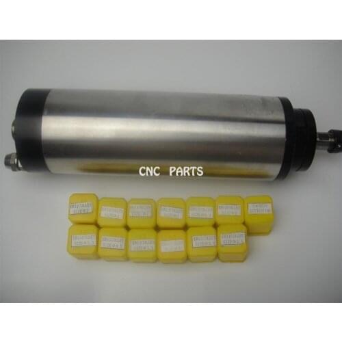 CNC milling spindle ER11 diameter 65mm 220V 0.8KW water cooling spindle motor 4 bearing + 13 pieces ER11 collets