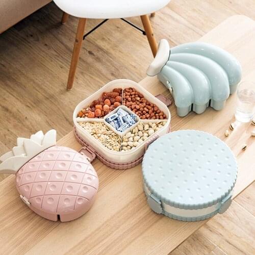 Fun fruit shape food storage box Cookies pineapple banana shape candy storage box