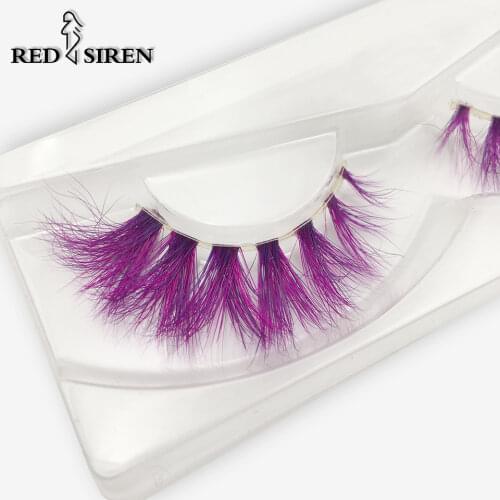 RED SIREN Colored Lashes 19 Styles 3d Mink Lashes Wholesale Dramatic Colorful Natural Eyelashes Extension Make up Fake Eyelashes