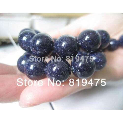 Wholesale 4mm 6mm 8mm 10mm 12mm Blue Sand Stone Round Beads Pick Size 15"Diy Bracelet Necklace For Jewelry