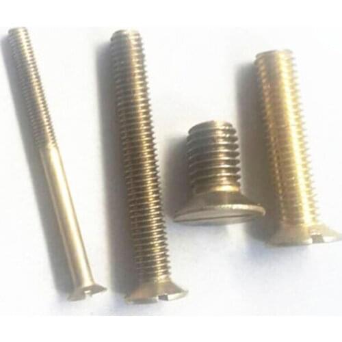M8x16-45mm Slotted Screw Brass Countersunk head Bolts Flat head Slot Screws GB68